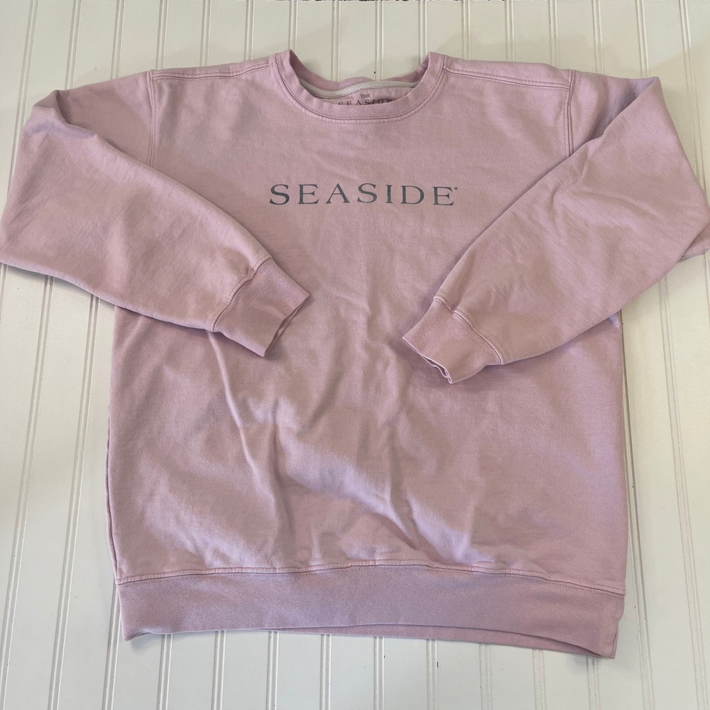 Seaside Pink Crewneck Sweatshirt Seaside Florida Graphic Pullover M